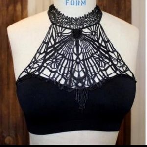 BLACK Crazy Train Halt Who Goes There Bralette